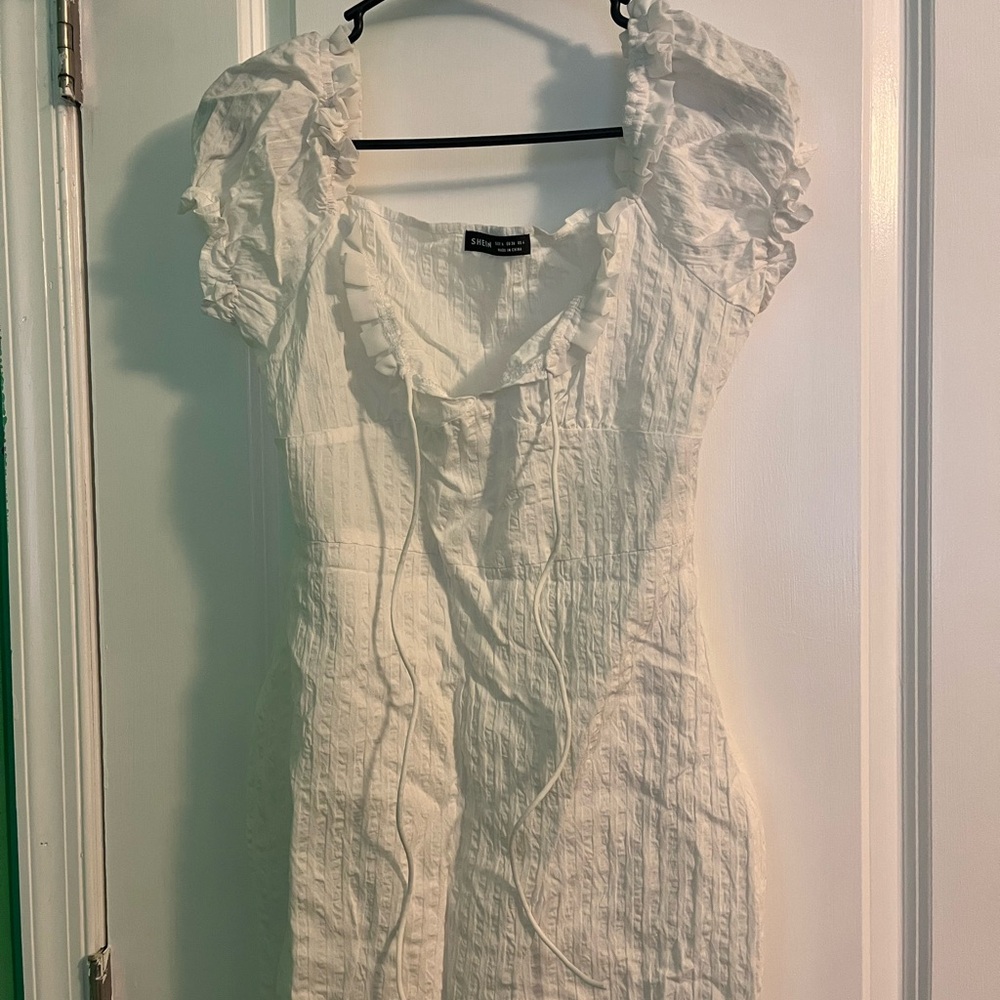 White Ruffled Dress